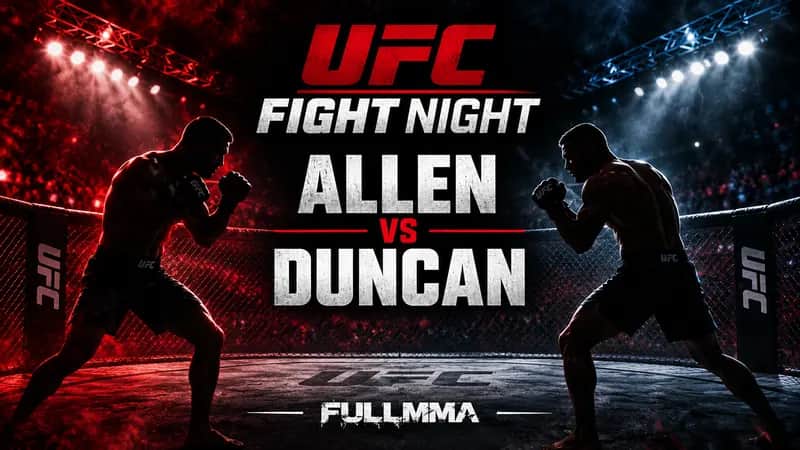 UFC Fight Night: ¡Brendan Allen Somete a Christian Leroy Duncan en el Quinto y Último Asalto!
