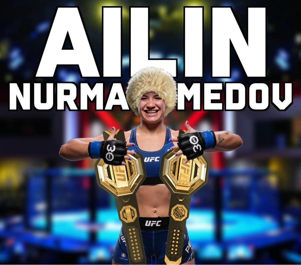 La peleadora de MMA argentina Alín Pérez junto a la peleadora de MMA checa Lucie Pudilova luego de su combate por UFC