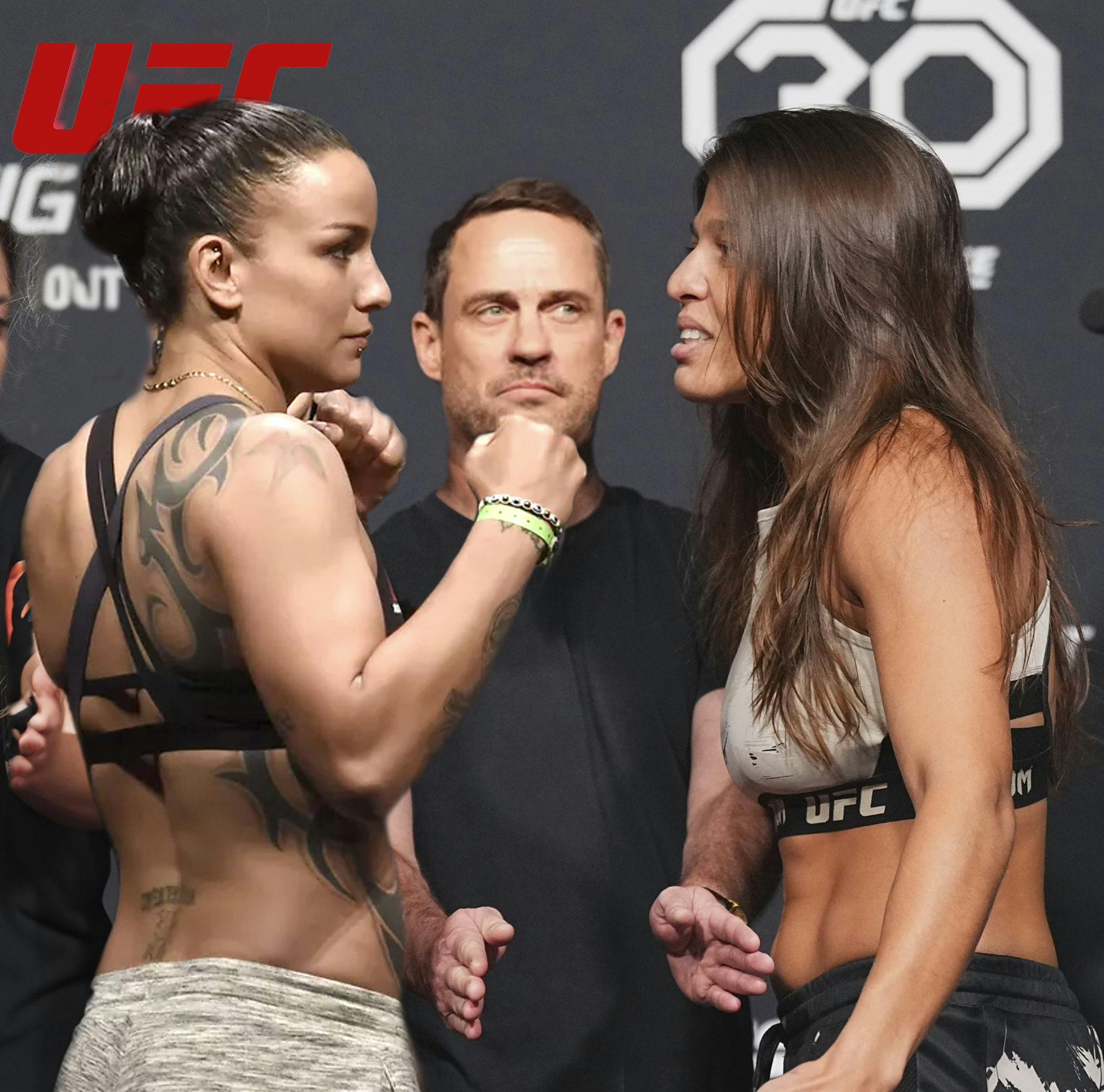 Careo entre la Campeona de UFC Raquel Pennington y Mayra Bueno Silva