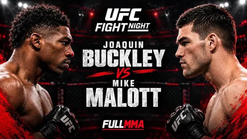 UFC Fight Night: ¡Mike Malott Noquea a Joaquin Buckley en el Segundo Asalto!